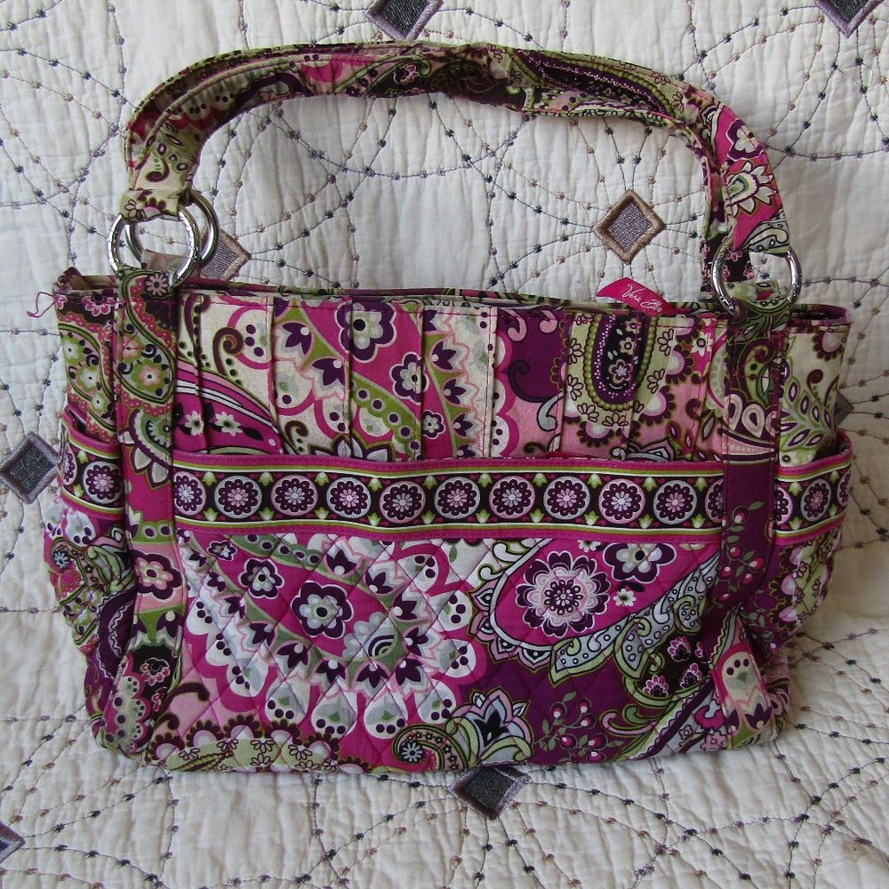 GUC Vera Bradley Retired Very Berry Paisley Tote